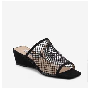 Charles David Noelie  Wedge Sandals With Rhinestone Mesh Size 8.5 W